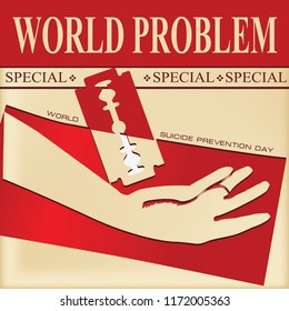 World problem related to suicide for World Suicide Prevention Day