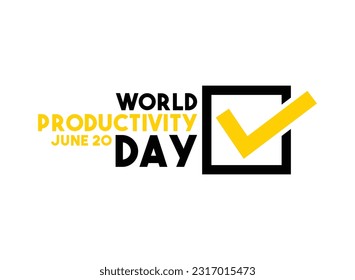 World Productivity Day. June 20. Eps 10.