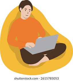 World Programmer Day People Illustration. Flat Vector Character.