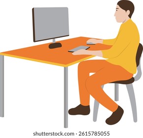 World Programmer Day People Illustration. Flat Vector Character.