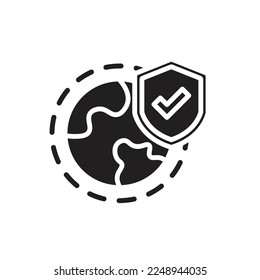Ilustración de vectores de iconos rellenados por World Protection