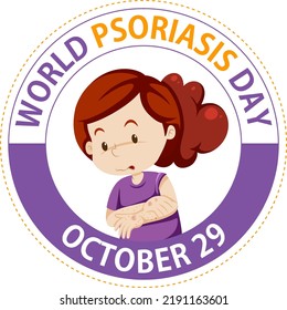 World Psoriasis Day Banner Design illustration