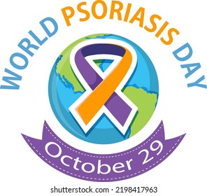 World Psoriasis Day Banner Design illustration