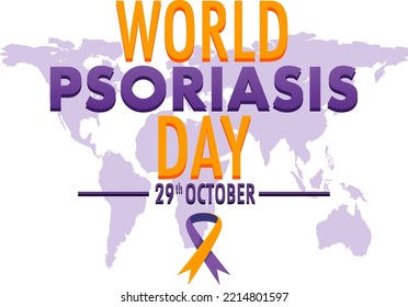 World Psoriasis Day Banner Design illustration