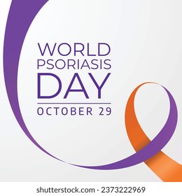 World Psoriasis Day design template good for celebration usage. ribbon vector illustration. flat design. vector eps 10.