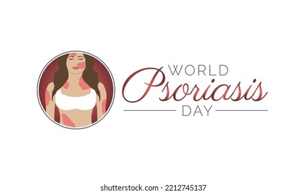 World Psoriasis Day Isolated Icon on White Background 