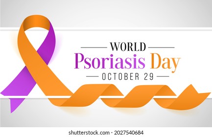 World Psoriasis day is observed every year on October 29, it is a skin condition that causes red, flaky, crusty patches of skin covered with silvery scales. Vector illustration