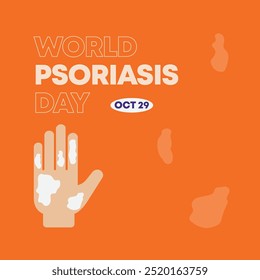 World Psoriasis Day, observed on October 29 Poster, card, banner, background design. Vector illustration 