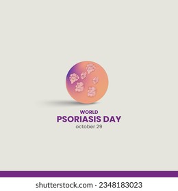 World Psoriasis Day. October 29. Psoriasis Awareness Month Vector Illustration.