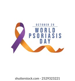 World Psoriasis Day vector design template good for celebration usage. World Psoriasis Day design. Vector ribbon. flat design. eps 10.