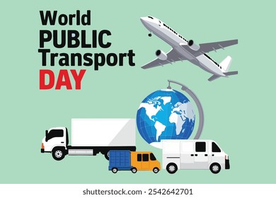 World public transport day vector illustration