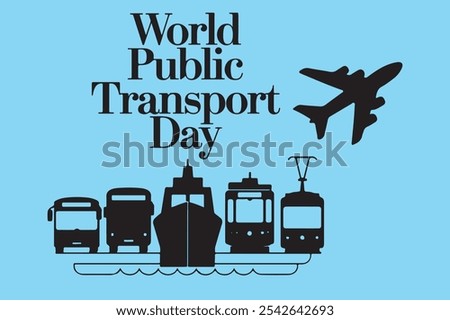 World public transport day vector illustration