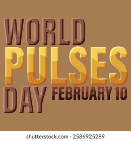 World pulses day. 10th February Pulses day poster or banner shows a variety of vegetables dancing and highlighting their vibrant colours and shapes symbolizing the importance of beans and pulses.