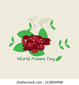 el concepto del día mundial de los pulsos. locos. vector de ilustración