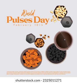 Gráfico vectorial de ilustración de día mundial de pulsos.