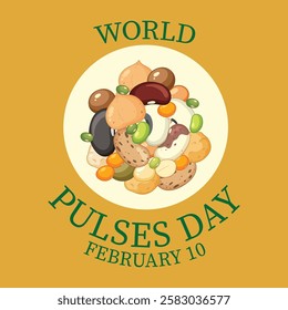 World Pulses Day vector, illustration. World Pulses Day poster design , World Pulses Day Banner Design illustration.