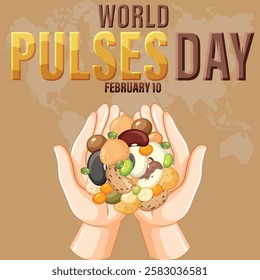 World Pulses Day vector, illustration. World Pulses Day poster design , World Pulses Day Banner Design illustration.