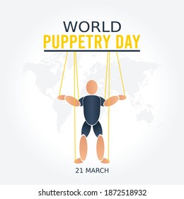 World Puppetry Day Vector Illustration. Suitable for greeting card poster and banner