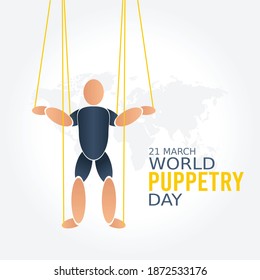 World Puppetry Day Vector Illustration. Suitable for greeting card poster and banner