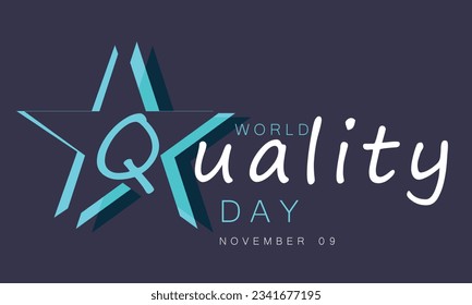 World Quality Day. background, banner, card, poster, template. Vector illustration.