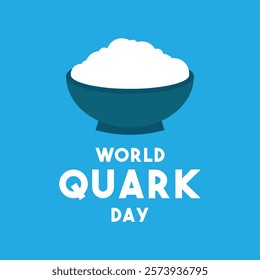 World Quark Day. Blue background. Eps 10.