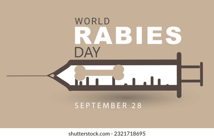 World Rabies day. background, banner, card, poster, template. Vector illustration.
