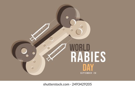 World Rabies Day. background, banner, card, poster, template. Vector illustration.