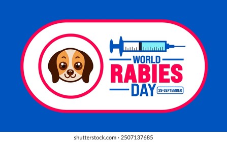 World Rabies day background or banner design template. Holiday concept. Template for background, banner, card, poster, placard, design template with unique shapes with standard color.