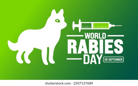 World Rabies day background or banner design template. Holiday concept. Template for background, banner, card, poster, placard, design template with unique shapes with standard color.