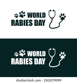 world rabies day design vector