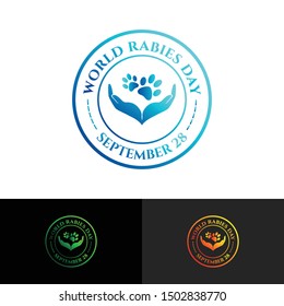 world rabies day design vector
