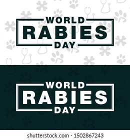 world rabies day design vector