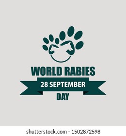 world rabies day design vector