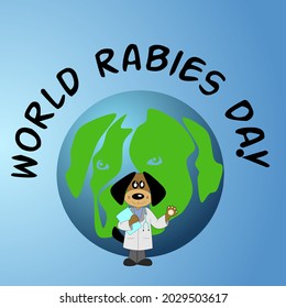 imagen vectorial del saludo del día de la rabia mundial 