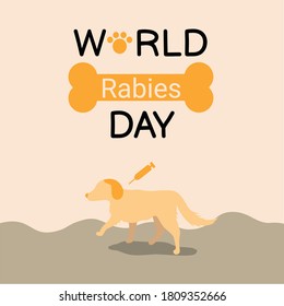 World Rabies Day Poster Illustration Vector