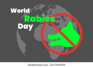 World rabies day poster illustration