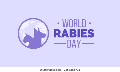 World Rabies Day. September 28. Template for banner, greeting card, poster background. Vector illustration