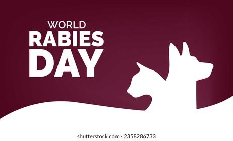 World Rabies Day. September 28. Template for banner, greeting card, poster background. Vector illustration