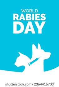 World Rabies Day. September 28. Template for banner, greeting card, poster background. Vector illustration