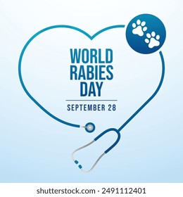 World Rabies Day vector design template good for celebration usage. World Rabies Day design. flat design. eps 10.