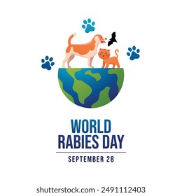 World Rabies Day vector design template good for celebration usage. World Rabies Day design. flat design. eps 10.