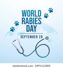 World Rabies Day vector design template good for celebration usage. World Rabies Day design. flat design. eps 10.