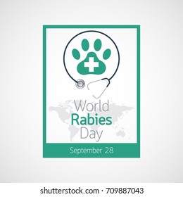 World Rabies Day Vector Icon Illustration