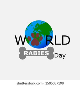 World rabies day vector illustration. 
Minimalist design.