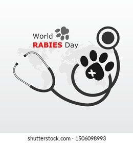 World rabies day vector illustration. 
Minimalist, Beautiful and simple element design.