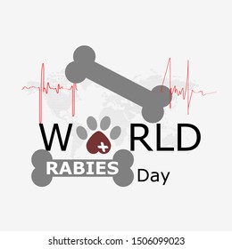 World rabies day vector illustration. 
Minimalist, Beautiful and simple element design.