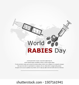 World rabies day vector illustration. 
Minimalist, Beautiful and simple element design.