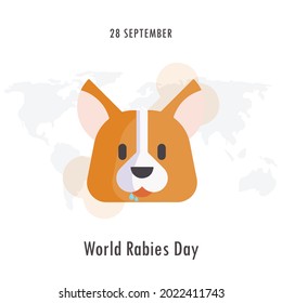 Día Mundial de la Rabia , Diseño de ilustraciones vectoriales.