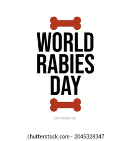 Ilustración vectorial del Día Mundial de la Rabia