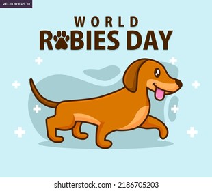 World Rabies Day vector illustration banner. Observed each year on September 28th across the globe. Fit for banner, backdrop, poster. Vector eps 10.